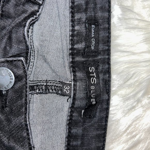 STSBlue Emma Crop 14/32 BLACK/RAWHEM/DISTRESSED - Picture 5 of 10